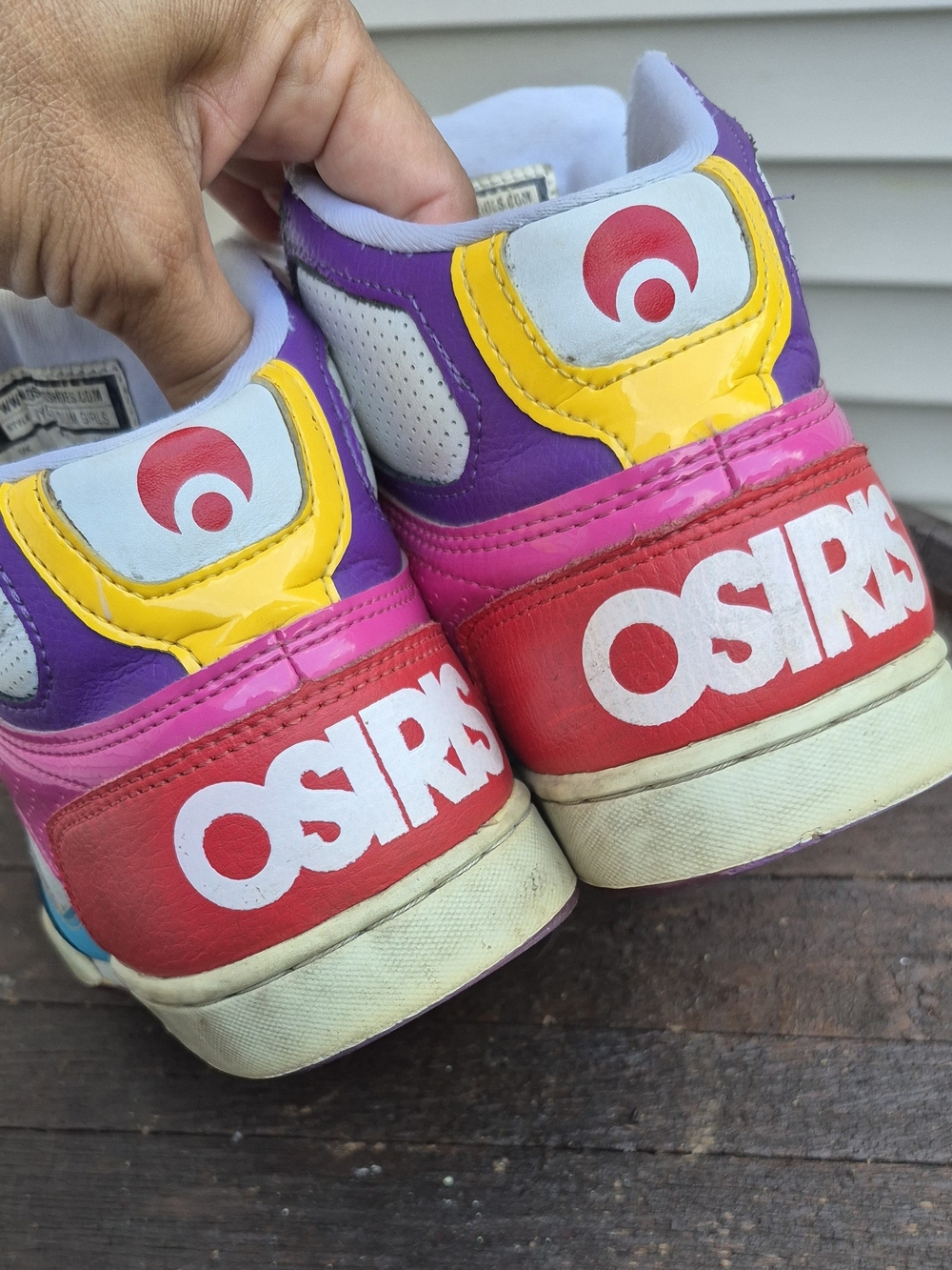 Osiris Women's Multicolor High-Top Sneakers - Blue, Pink, White - Picture 11 of 12